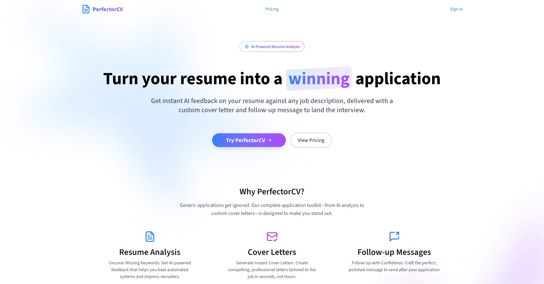 PerfectoCV - AI Powered Resume & Cover Letter Generator