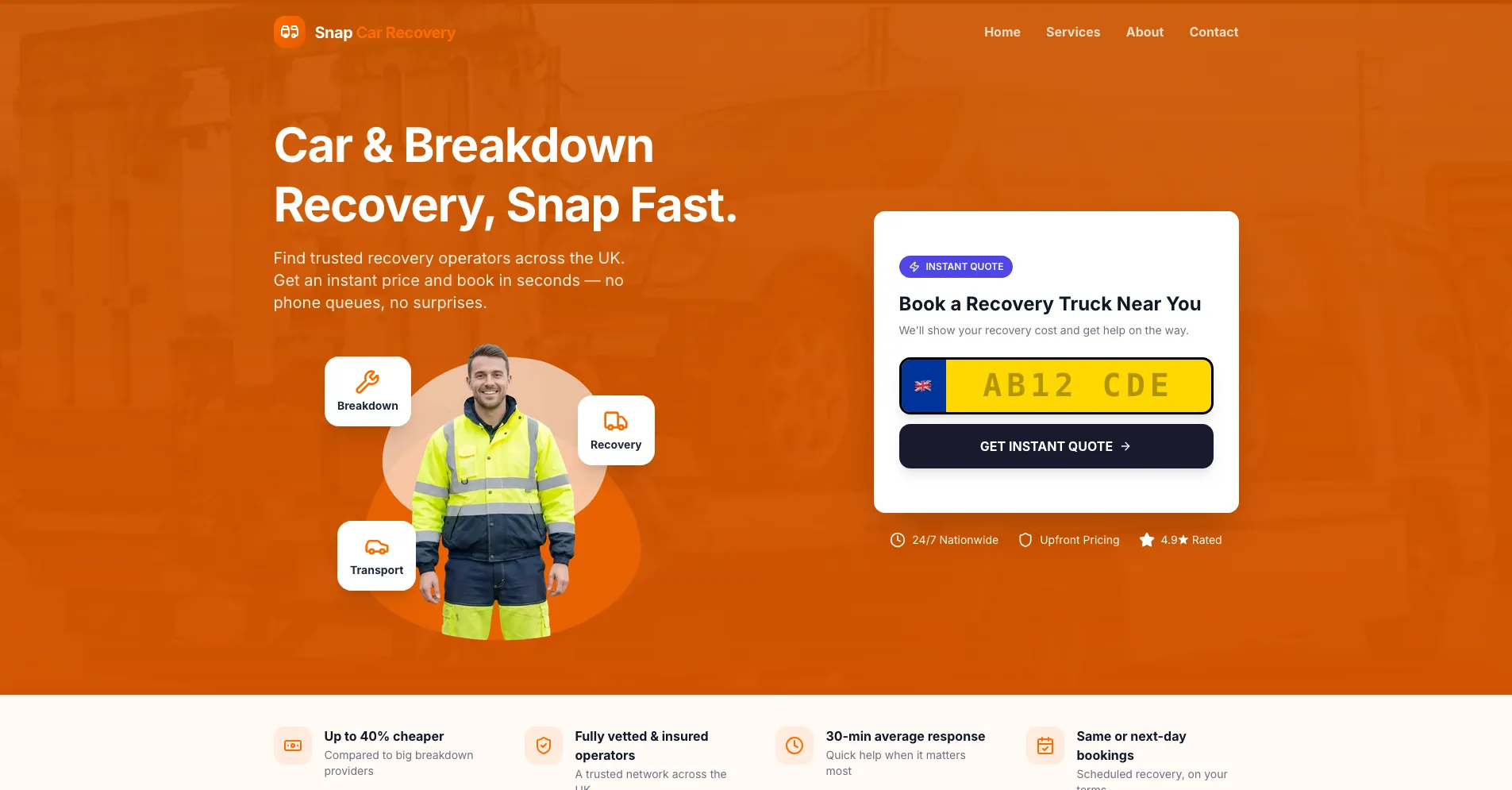 Snap Car Recovery - UK Vehicle Recovery Marketplace